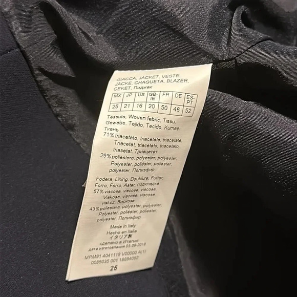 Marina Rinaldi Marin Cannes Blazer Jacket Navy/White Size 16 New - Picture 15 of 16